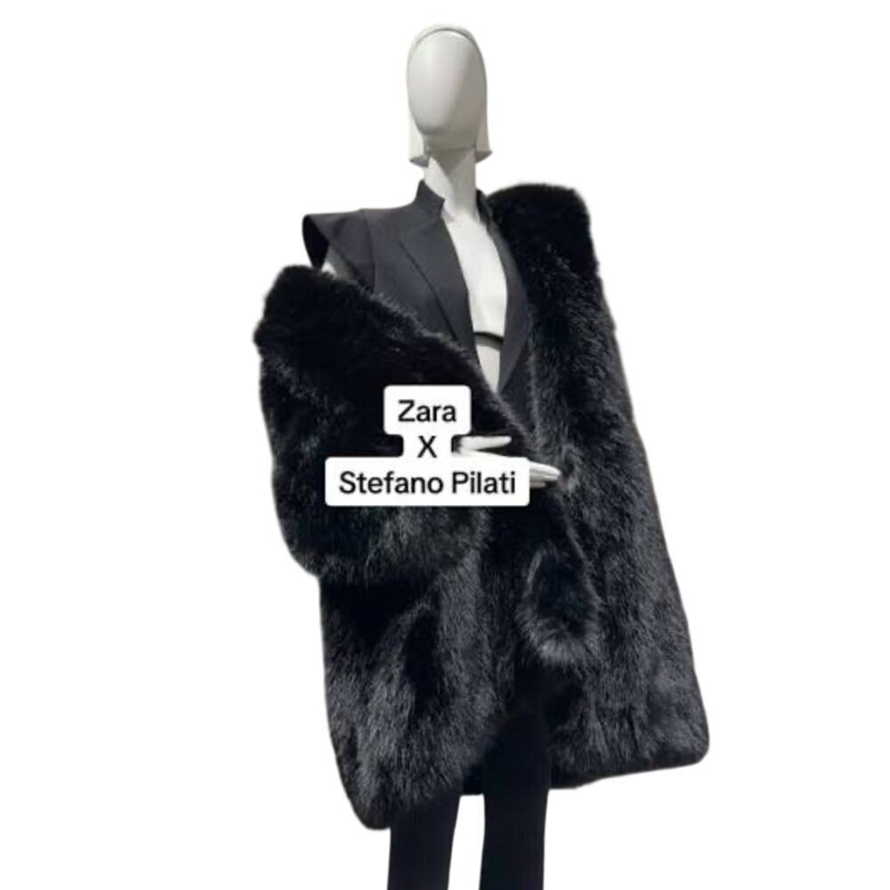 ZARA x Stefano Pilati FW24 Shoulder Pad Mini Black Dress Small 4 6